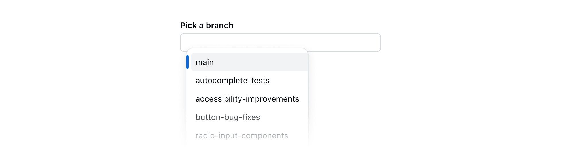 Autocomplete component
